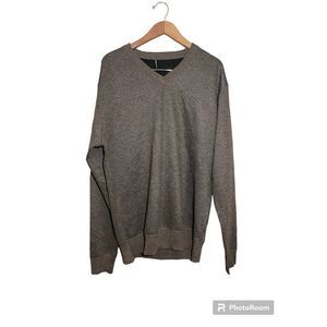 True Rock Men's Sweater Pullover V‎ Neck Long Sleeve Size 2XL Brown NEW NWT